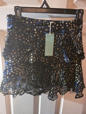 Shore Polka Dot Ruffle Mini Skort Womens